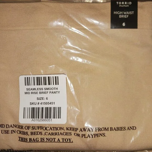 Lot of 3 Torrid Seamless Smooth Mid-Rise Brief Panty Rose Dust Size 6X - Picture 4 of 7